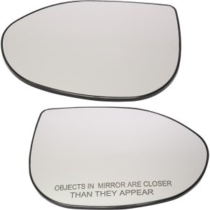 Mirror Glass Pair/Set for 2009-2013 Mazda Mazda 6 - Right (Passenger) and Left (Driver), Non-Heated, with Backing Plate, without Signal Light and Puddle Light, Replacement
