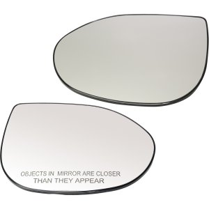 Mirror Glass Pair/Set for 2011-2013 Mazda 6, Right (Passenger) and Left (Driver), Heated, with Backing Plate, without Signal Light, Replacement