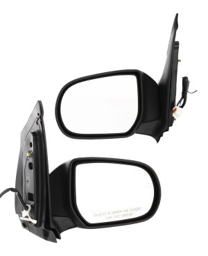 Power Mirror Pair/Set for Mazda MPV 2000-2006, Right (Passenger) and Left (Driver), Manual Folding, Heated, Textured Replacement
