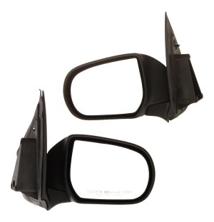 Manual Adjust, Manual Folding, Non-Heated, Textured Mirror Pair/Set for Mazda Tribute 2001-2004, Right (Passenger) & Left (Driver) Side Replacement
