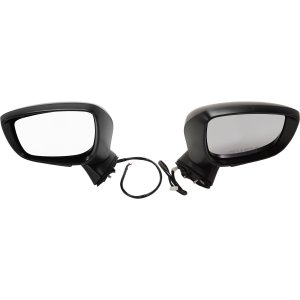 Pair/Set - Power Mirror for Mazda CX-5 2015-2016, Right (Passenger) and Left (Driver), Manual Folding, Non-Heated, Paintable, with Signal Light, without Blind Spot Detection, Sport Model Replacement