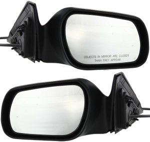 Mirror Pair/Set for Mazda 6 2003-2008, Right (Passenger) and Left (Driver), Power, Non-Folding, Non-Heated, Paintable, without Turbo, Mazdaspeed Replacement