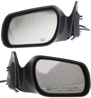 Power Mirror Pair/Set for 2003-2008 Mazda 6, Right (Passenger) and Left (Driver), Non-Folding, Heated, Paintable, w/o Turbo, Mazdaspeed Replacement