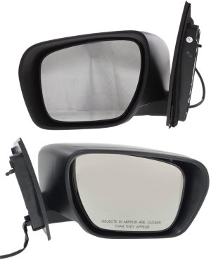 Power Heated Paintable Mirror Pair/Set for Mazda CX-7 2007-2012, Right (Passenger) and Left (Driver), Manual Folding, w/o Auto Dimming, Blind Spot Detection, Memory, Signal Light, Coupe Replacement