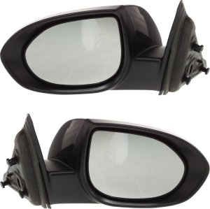 Mirror Pair/Set for 2009-2013 Mazda 6, Right (Passenger) and Left (Driver), Power Adjustable, Non-Folding, Non-Heated, w/o Lighted Entry, Paintable Replacement
