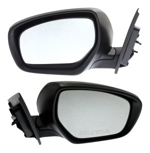 Power Mirror Pair/Set for Mazda CX-9 2010-2015, Right (Passenger) and Left (Driver), Manual Folding, Heated, Paintable, without Auto Dimming, Blind Spot Detection, Memory, and Signal Light Replacement