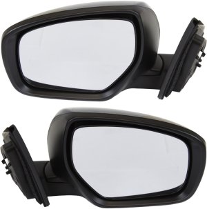 Power Mirror Pair/Set for 2010-2015 Mazda CX-9, Right (Passenger) and Left (Driver), Manual Folding, Heated, Paintable, with In-housing Signal Light, without Auto Dimming, Blind Spot Detection, Memory Replacement