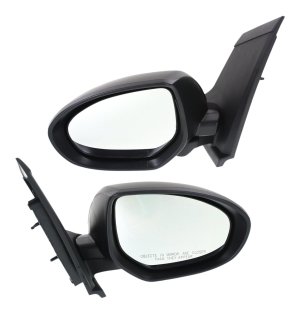 Power Mirror Pair/Set for 2011-2014 Mazda Mazda 2, Right (Passenger) and Left (Driver), Manual Folding, Non-Heated, Paintable Replacement