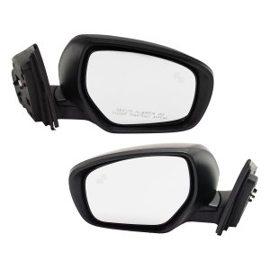 Power Mirror Pair/Set for Mazda CX-9 2013, Manual Folding, Heated, Paintable, with Blind Spot Detection in Glass and In-Housing Signal Light, without Auto Dimming and Memory, Right (Passenger) and Left (Driver) Replacement