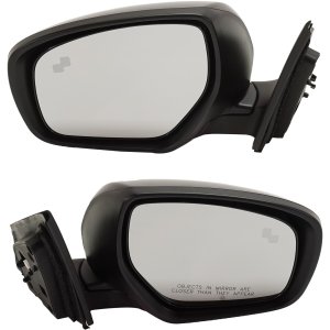 Power Heated Manual Folding Mirror Pair/Set for Mazda CX-9 2010-2012, Paintable, with Blind Spot Detection in Glass and In-housing Signal Light, Without Auto Dimming and Memory, Right (Passenger) and Left (Driver) Replacement