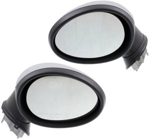Power Folding Heated Paintable Mirror Pair/Set for Cooper 2007-2015, Right (Passenger) & Left (Driver), w/o Auto Dimming, BSD, Memory, w/Signal Light, fit for 2009-2015 Convertible/2007-2013 HB/2012-2015 Coupe/2008-2014 Wagon Replacement