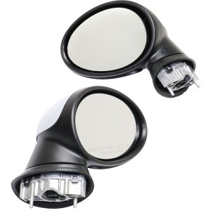 Power Manual Folding Heated Paintable Mirror Pair/Set for 2007-2015 Cooper, Right (Passenger) and Left (Driver), w/o Auto Dimming, Blind Spot Detection, Memory, Signal Light, Suitable for 2009-2015 Convertible/2007-2013 Hatchback, 2012-2015 Coupe, Replacement