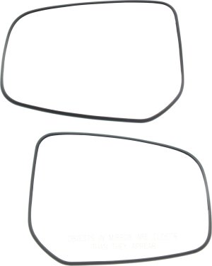 Pair/Set - Heated Mirror Glass with Backing Plate for Mitsubishi Mirage (2014-2023) and Mirage G4 (2017-2023), Right (Passenger) and Left (Driver), Replacement Set