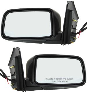 Power Manual Folding Paintable Non-Heated Mirror Pair/Set for Mitsubishi Lancer ES Model Sedan, 2002-2005, Right (Passenger) and Left (Driver) Replacement