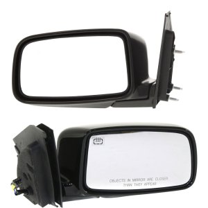 Replacement Mirror Pair/Set for 2002-2005 Mitsubishi Lancer Sedan, Right (Passenger) and Left (Driver) Side, Power Adjustable, Manual Folding, Heated, Paintable