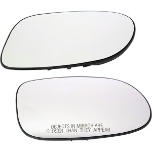 Pair/Set - Heated Mirror Glass for Mercedes-Benz SL500/SL600 (1999-2002), SLK230 (1998-2000), CLK320/CLK430 (1998-1999) Right (Passenger) & Left (Driver) with Backing Plate Replacement Set