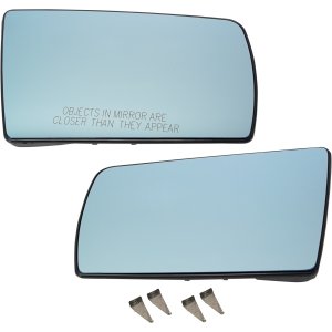 Heated Mirror Glass Pair/Set for Mercedes-Benz C-Class (1994-2000) and S-Class (1996-1999), Right (Passenger) and Left (Driver) with Backing Plate, Replacement