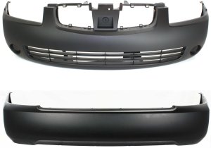 Front and Rear Bumper Cover Set for 2004-2006 Nissan Sentra, Set of 2, Primed (Ready to Paint), Replacement Part