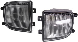 Front Fog Light Assembly Pair/Set for Nissan Pathfinder 1999-2004, Right (Passenger) and Left (Driver) Sides, From 12-98, Replacement