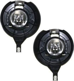 Front Fog Light Assembly Pair/Set for Nissan Frontier 2005-2021, Right (Passenger) and Left (Driver), Halogen, Steel Type, Replacement