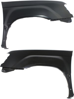 Front Fender Pair/Set for Nissan XTERRA 2000-2004 Right (Passenger) and Left (Driver), Primed (Ready to Paint), Replacement