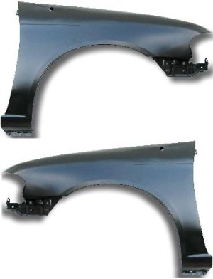 Front Fender Pair/Set for 2000-2006 Nissan Sentra, Right (Passenger) and Left (Driver), Primed (Ready to Paint) Replacement
