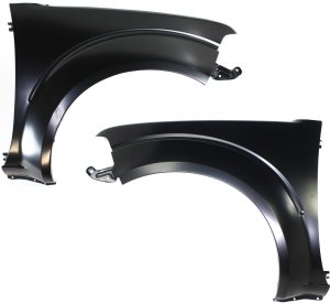Front Fender Replacement Pair/Set for Nissan Pathfinder (2005-2012) and Frontier (2005-2021), Right (Passenger) and Left (Driver) Sides, Primed (Ready to Paint)