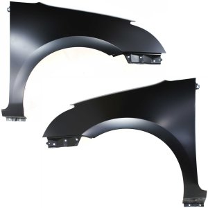 Front Fender Pair/Set for 2007-2012 Nissan Sentra Base/S/SL Models, Right (Passenger) and Left (Driver), Steel, Primed (Ready to Paint), Replacement