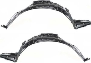 Front Fender Liner Pair/Set for Nissan Altima, 2000-2001, Right (Passenger) and Left (Driver), Replacement