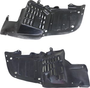 Front Fender Liner Pair/Set for Nissan 240SX (1995-1996), Front Section, Right (Passenger) and Left (Driver) Replacement