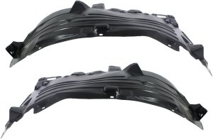 Front Fender Liner Pair/Set for Nissan Titan (2004-2015) and Armada (2005-2007) Right (Passenger) and Left (Driver), Fits LE, SE, SE Off-Road, PRO-4X, SL, SV Models - Replacement