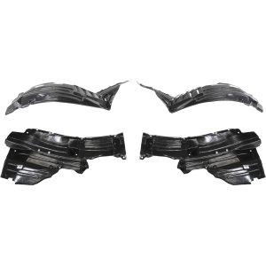 Front Fender Liner Pair/Set for Nissan 350Z 2003-2005, Right (Passenger) and Left (Driver), Pair/Set of 4, Front and Rear Sections Replacement