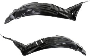 Front Fender Liner Pair/Set for Nissan 350Z 2003-2005, Includes Right (Passenger) & Left (Driver) Front Section, Replacement