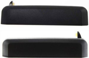 Front Door Handle Pair/Set for 1986-1997 Nissan Pickup, Includes Right (Passenger) and Left (Driver) Outer Handles, Black Replacement
