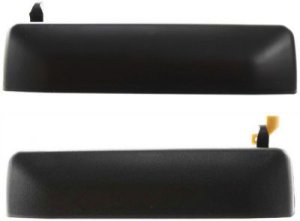Front Exterior Door Handle Pair/Set for 1996-2004 Nissan Pathfinder, Right (Passenger) and Left (Driver), Textured Black Replacement