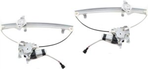 Front Window Regulator Pair/Set for Nissan I30 (2000-2001), I35 (2002-2004), Power, with Motor, Right (Passenger) and Left (Driver) Replacement