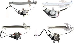 Power Window Regulator with Motor Pair/Set for Infiniti I30 (1996-1999) and Nissan Maxima (1995-1999), Front and Rear, Right (Passenger) and Left (Driver), Replacement