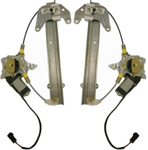 Power Rear Window Regulator Pair/Set for Hyundai I30 (1996-1999) & Nissan Maxima (1995-1999), Right (Passenger) and Left (Driver), With Motor, Replacement