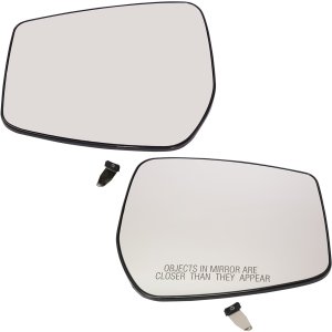 Mirror Glass Pair/Set for Nissan Versa/Versa Note 2015-2019, Right (Passenger) and Left (Driver), Non-Heated, with Backing Plate Replacement