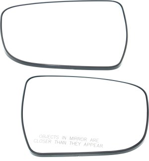 Mirror Glass Pair/Set for Nissan Juke 2015-2017, Right (Passenger) and Left (Driver), Non-Heated, with Backing Plate, Replacement