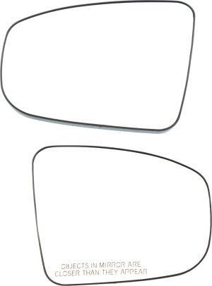 Mirror Glass Replacement Pair/Set for 2013-2016 Nissan Pathfinder, Right (Passenger) and Left (Driver) Side, Non-Heated, with Backing Plate, Fits 2014 SV Hybrid Model