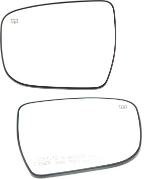 Heated Mirror Glass Pair/Set for Nissan Murano (2015-2023), Pathfinder (2017-2020), Rogue (2014-2020) includes Right (Passenger), Left (Driver) with Backing Plate, Replacement