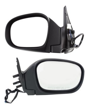 Power Mirror Pair/Set for 2000-2004 Nissan Pathfinder, Right (Passenger) & Left (Driver), Manual Folding, Heated, Paintable Replacement