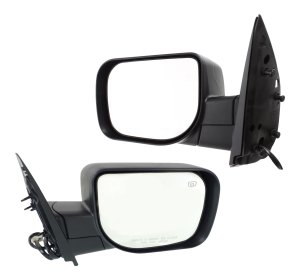 Mirror Pair/Set for Nissan Titan 2008-2013 Right (Passenger) and Left (Driver), Non-Towing, Power Adjust, Manual Folding, Heated, Textured, with Memory, PRO-4X Model Replacement