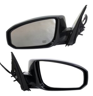 Power Folding Mirror Pair/Set for Nissan Maxima 2006-2008, Right (Passenger) and Left (Driver), Heated, Paintable, with Memory, Replacement