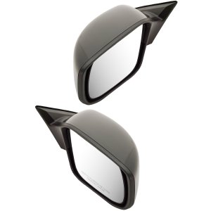 Mirror Pair/Set for Nissan Altima 2013-2018, Right (Passenger) and Left (Driver), Power Operated, Non-Folding, Non-Heated, Paintable, without Auto Dimming, Blind Spot Detection, Memory, and Signal Light Replacement