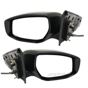 Power Heated Paintable Mirror Pair/Set for Nissan Sentra 2013-2019, Right (Passenger) and Left (Driver), Manual Folding, with Signal Light, Replacement