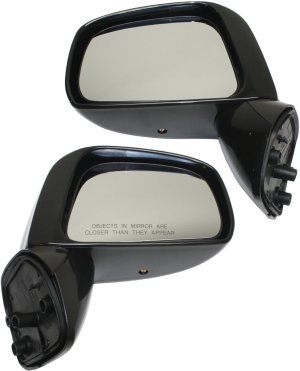 Pair/Set - Manual Adjust & Folding Non-Heated Paintable Mirrors for 2009-2011 Nissan Versa Base Model Sedan, Right (Passenger) and Left (Driver) Replacement