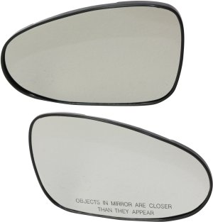 Mirror Glass Pair/Set for Nissan Altima 2002-2006, Right (Passenger) and Left (Driver), Non-Heated, with Backing Plate, Replacement