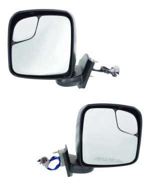 Power Heated Manual Folding Textured Mirror Pair/Set for 2013-2021 Nissan NV200 SV Model, Non-Towing, Right (Passenger) & Left (Driver), w/o Appearance Package, Replacement